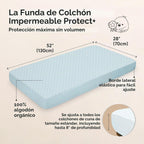 2 paquetes de protector de colchón ajustado impermeable para cuna -...