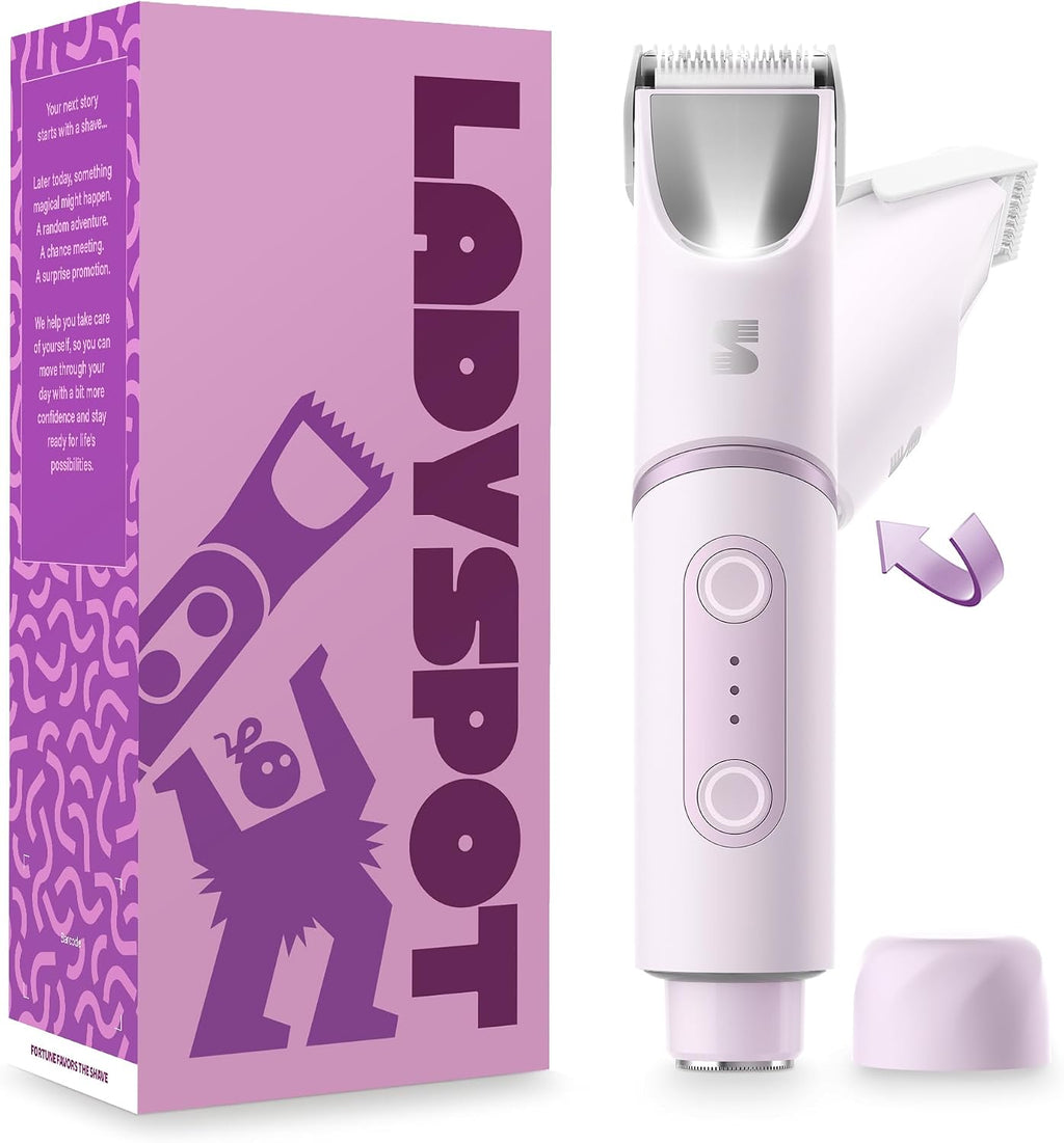 LADYSPOT SpinDuo 2 en 1 recortadora de bikini eléctrica para mujer,...