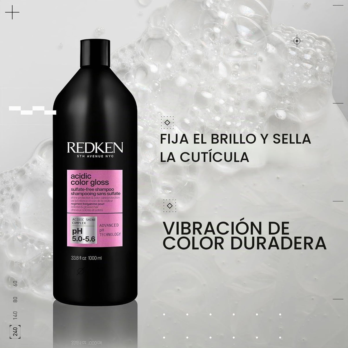 Redken Champú Acidic Color Gloss sin sulfatos para protección del c...