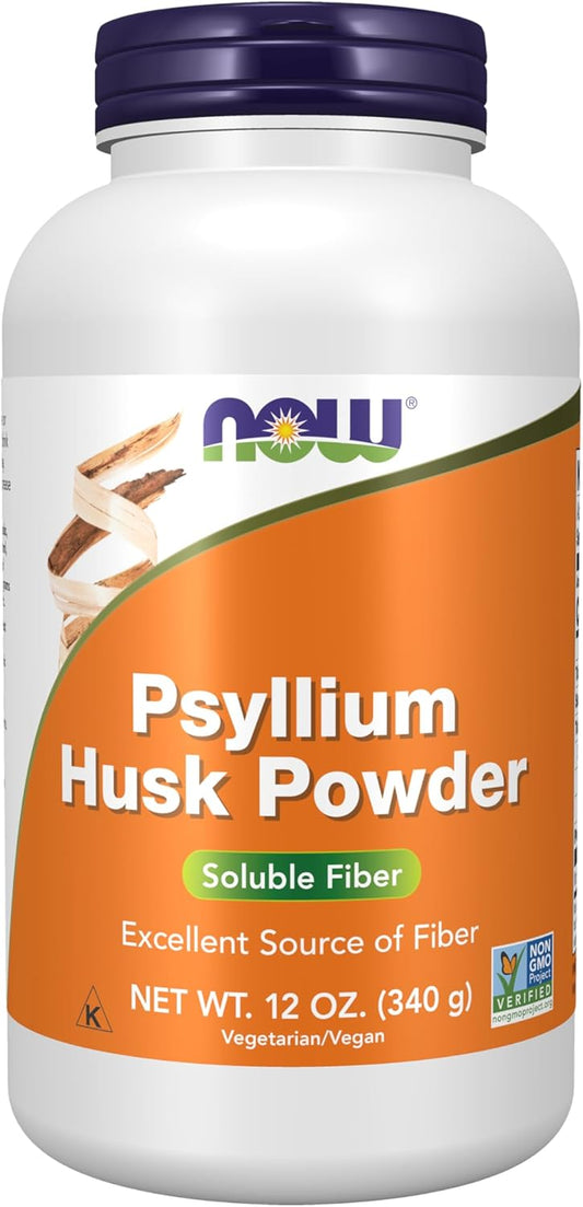 NOW Foods Suplementos, polvo de cáscara de psyllium, proyecto verif...