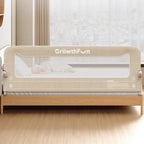 GrowthFun Riel de cama plegable para niños pequeños, marco y conect...