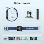 Fitpolo Reloj inteligente, rastreador de actividad AMOLED de 1.85 p...