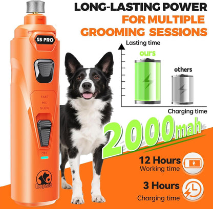 Whisper - Molinillo de uñas silencioso para perros, seguro y sin es...