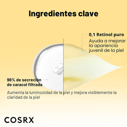 COSRX Snail 96% Mucin Power Essence 2ea y Retinol 0.1% Cream Mini S...