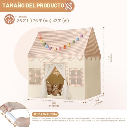 Senodeer Tienda de campaña infantil para interiores: con cuadros ma...