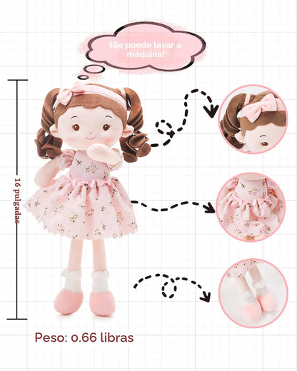 LeyaDoll Muñeca de bebé suave de felpa (16 pulgadas), mi primera mu...