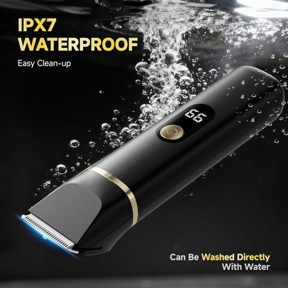 Cortadora de barba para hombres, afeitadora eléctrica IPX7 resisten...