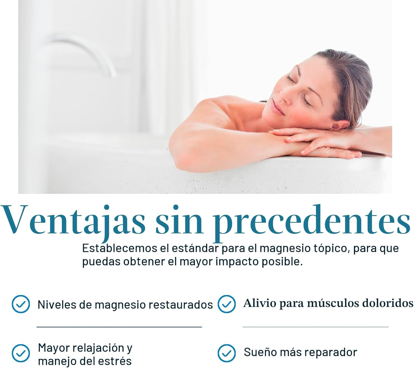 Ancient Minerals copos de baño de magnesio, bolsa de un solo uso.