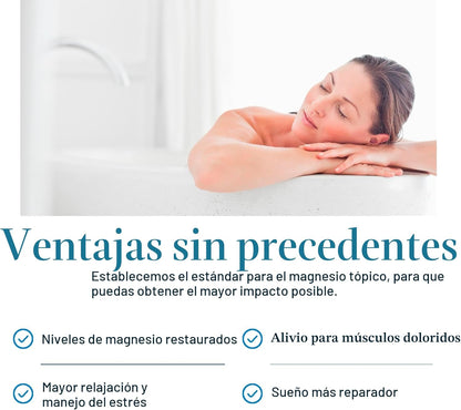 Ancient Minerals copos de baño de magnesio, bolsa de un solo uso.