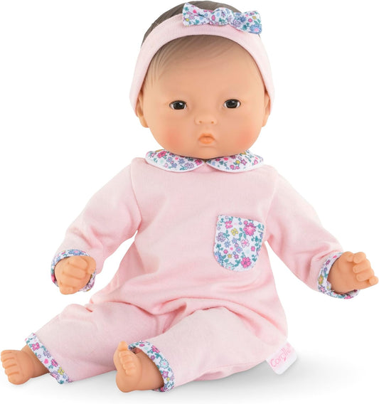Corolle Bébé Calin Mila - Muñeca bebé niño suave de 12" con aro...