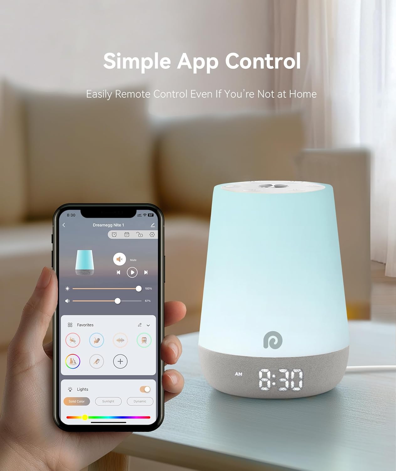 Dreamegg Sound Machine Baby - Máquina de ruido blanco para bebé con...