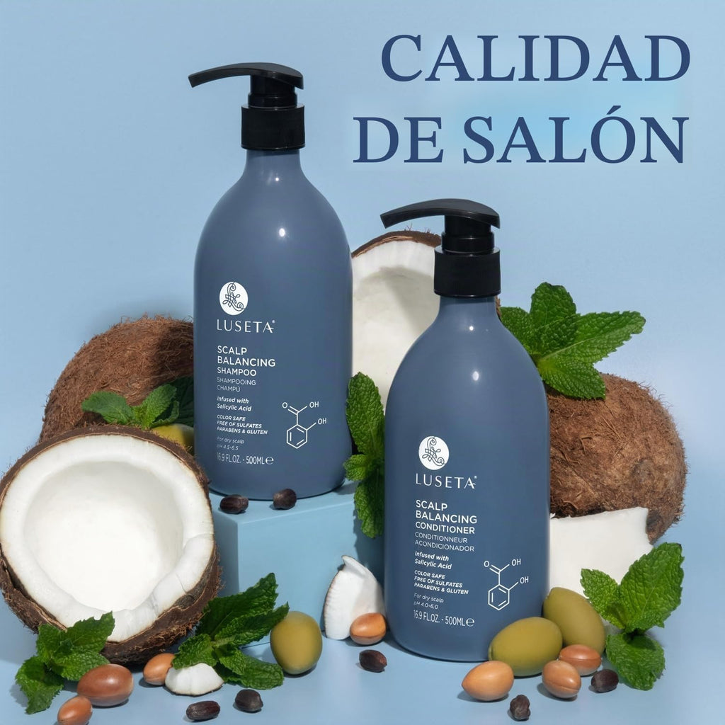 Luseta Juego de Champú y Acondicionador con Ácido Salicílico para H...