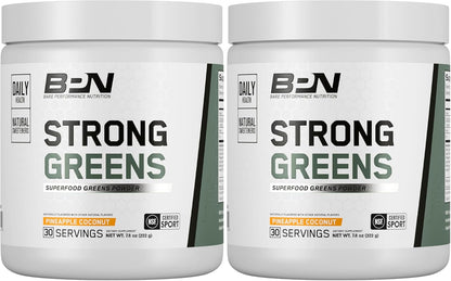 BARE PERFORMANCE NUTRITION, BPN Strong Greens Superfood Powder, mej...
