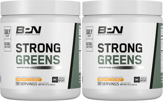 BARE PERFORMANCE NUTRITION, BPN Strong Greens Superfood Powder, mej...