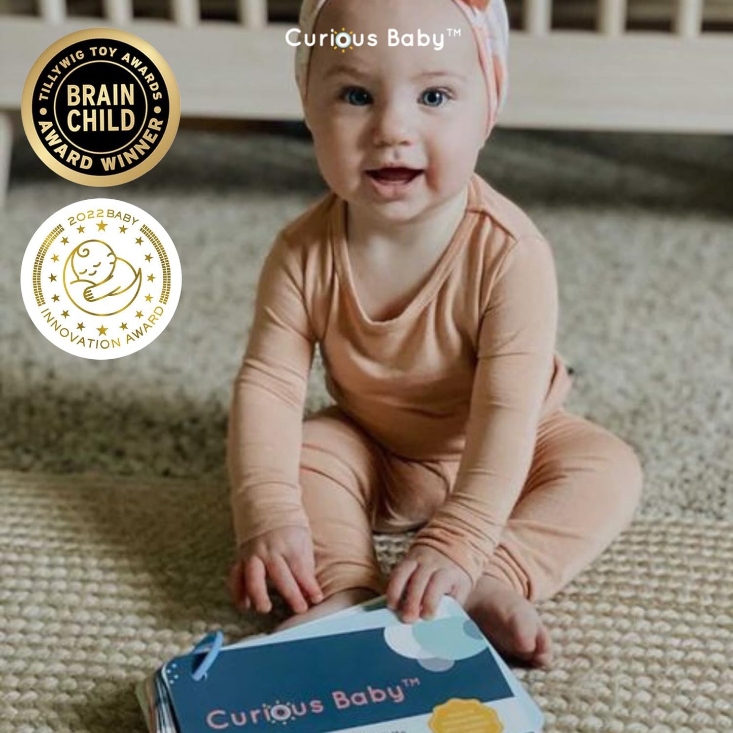 Curious Baby™ Más de 40 actividades galardonadas para Baby & Me (0-12 meses) | Ideas creativas de juego centradas en el desarrollo y estimulantes para bebé y yo | Incluye tarjetas de alto contraste en