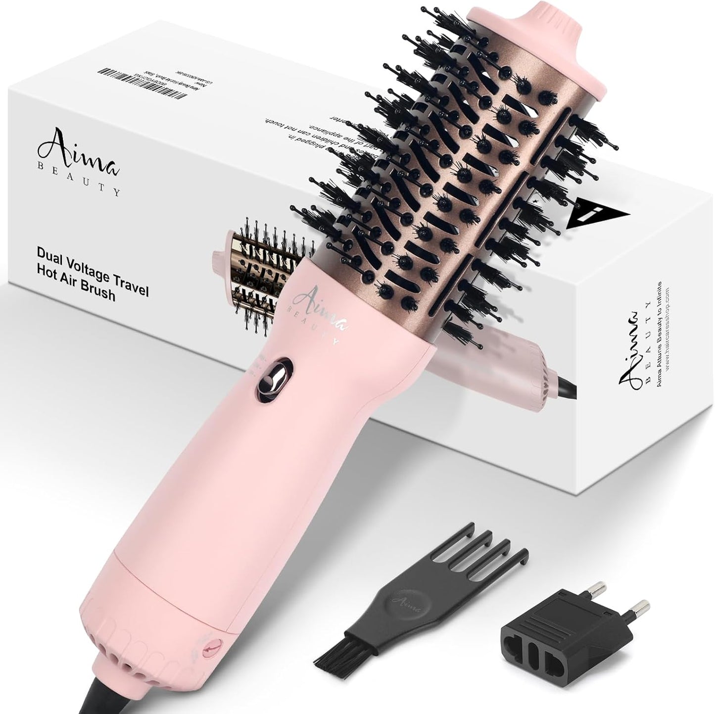 Aima Beauty Worldwide - Cepillo secador de pelo de viaje de 110 V-2...