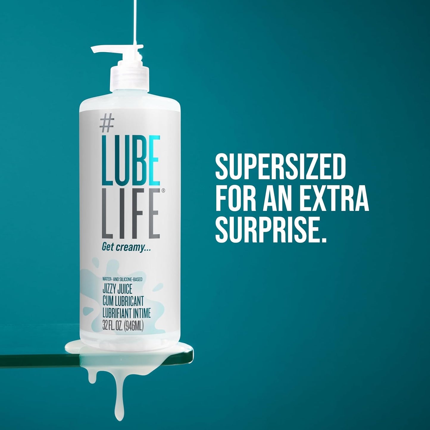 LubeLife Jizzy Juice - Lubricante grueso y cremoso para hombres, mu...