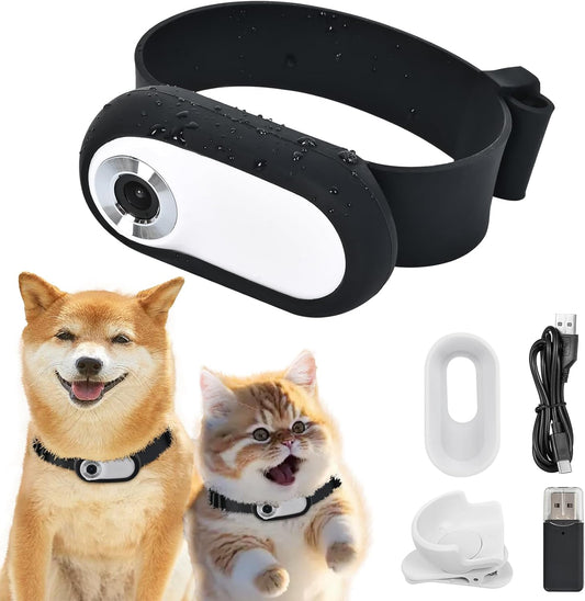 Lian.Ripple.Lian Collar de cámara para mascotas de perro y gato HD...