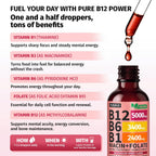 (Paquete de 2) Gotas líquidas de vitamina B12 y B6, complejo de vit...