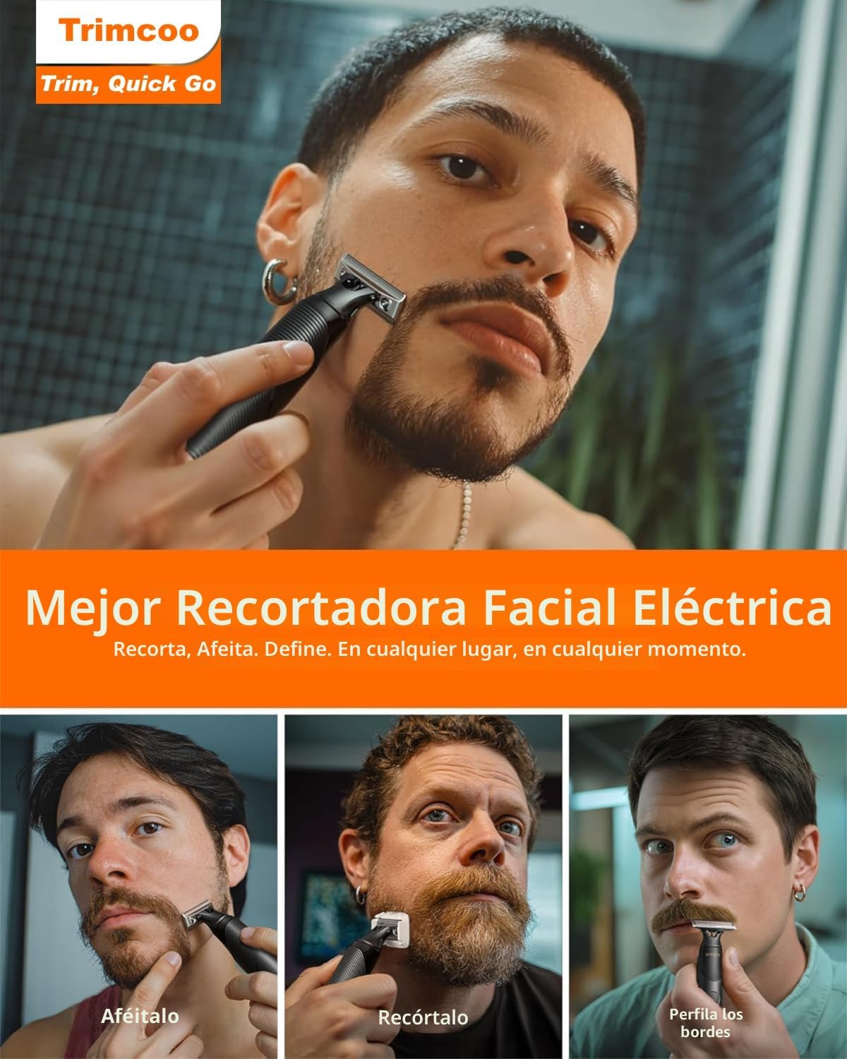 Trimcoo [2026 - Recortadora de pelo para barba y cuerpo mejorada pa...