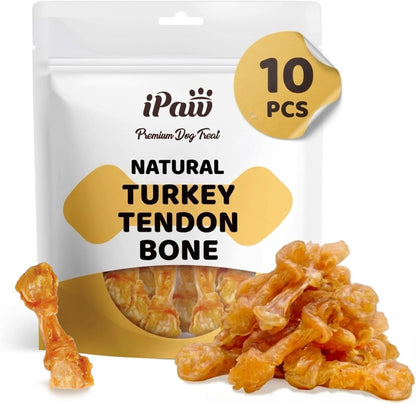 iPaw - Tendón de pavo para perros, paquete de 10 piezas, ingredient...