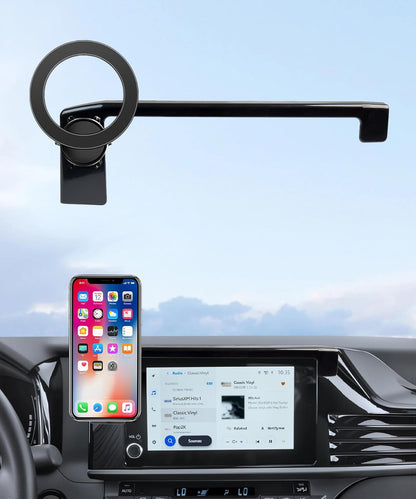 Soporte de teléfono para automóvil para Toyota Camry LE/SE 2025-2026, accesorios de clip fijo de pantalla de 8 pulgadas, soporte de teléfono de rotación de 360° compatible con MagSafe