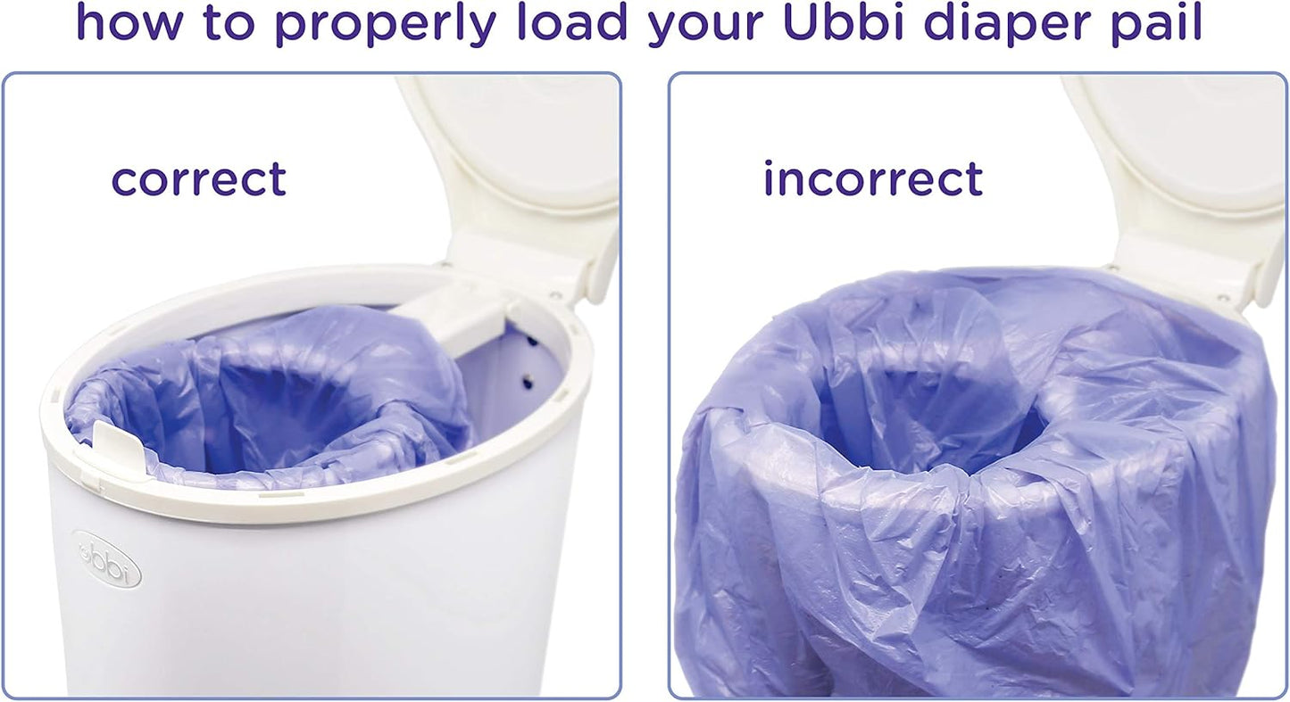 Ubbi Bolsas de plástico para cubos de pañales, bolsas desechables p...