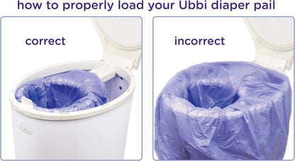 Ubbi Bolsas de plástico para cubos de pañales, bolsas desechables p...