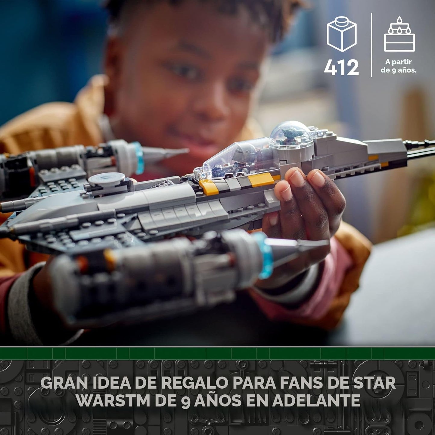 LEGO Star Wars The Mandalorian's N-1 Starfighter 75325 - Juego de construcción The Book of Boba Fett, con figuras de juguete Baby Yoda Grogu y Droid, idea de regalo de cumpleaños para niños, niños y
