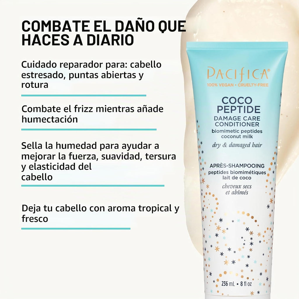 Pacifica Coco Peptide Damage Care Champú y Acondicionador Set \u201...