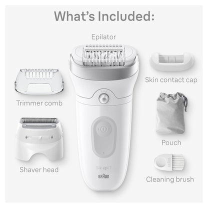 Braun Depiladora Silk-épil 7, dispositivo de depilación, afeitadora...