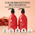 Luseta - Juego de champú y acondicionador para cabello rojo para tr...