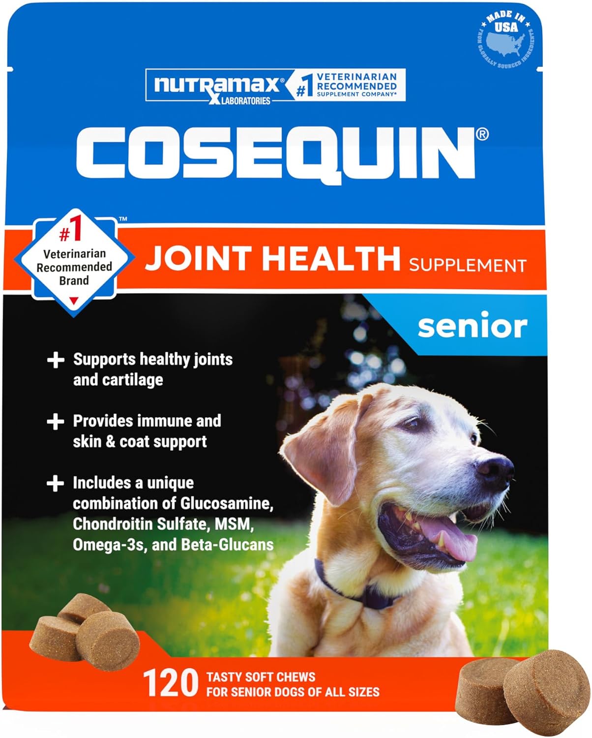 Nutramax Cosequin para perros mayores - Suplemento para la salud de...