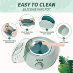 Anruz Kit de depilación verde salvia para mujeres y hombres, maceta...