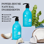 L LUSETA Champú y acondicionador de leche de coco, nutritivo e hidr...