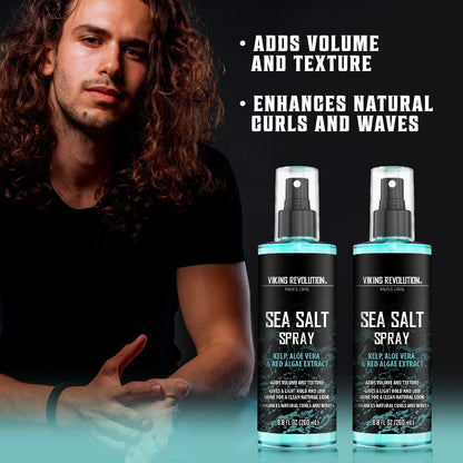 Viking Revolution Spray de sal marina para hombres \u2013 Aerosoles...