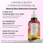 Aceite de Cyperus Rotundus Natural Caramela Beauty - 60ml de Aceite Natural de Cyperus Rotundus para Depilación, Hidratante y Calmante, Aceite de Cyperus para Reducir el Crecimiento del Vello Corporal