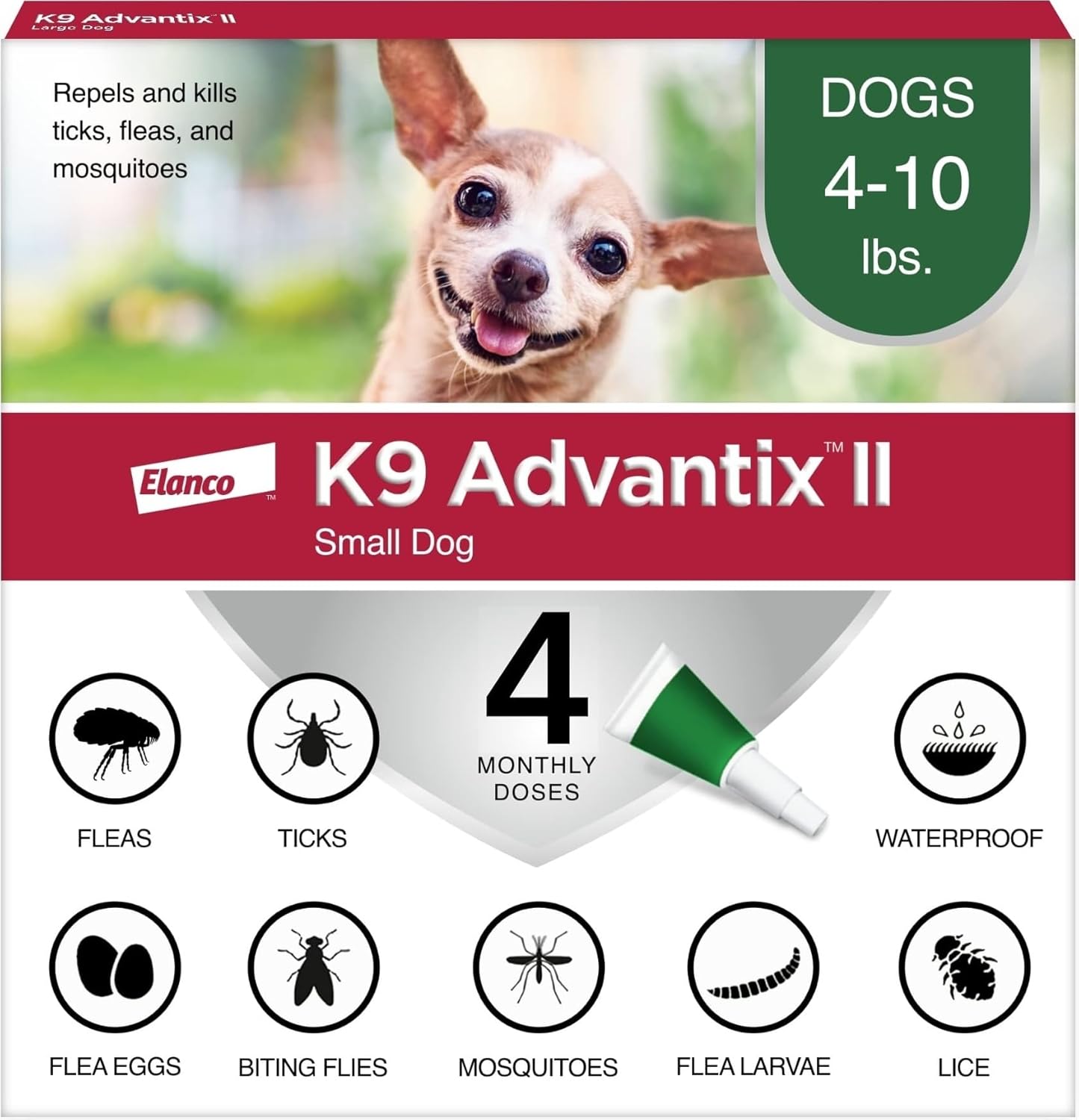 K9 Advantix II Tratamiento y prevención de pulgas, garrapatas y mos...
