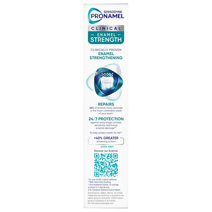 Pasta dental Sensodyne Pronamel para fortalecimiento clínico del esmalte, acción blanqueadora, 3.4 oz (paquete de 3)