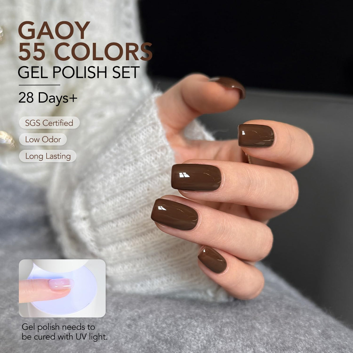 GAOY - Juego de 60 esmaltes de uñas de gel, 55 colores en casa | Co...