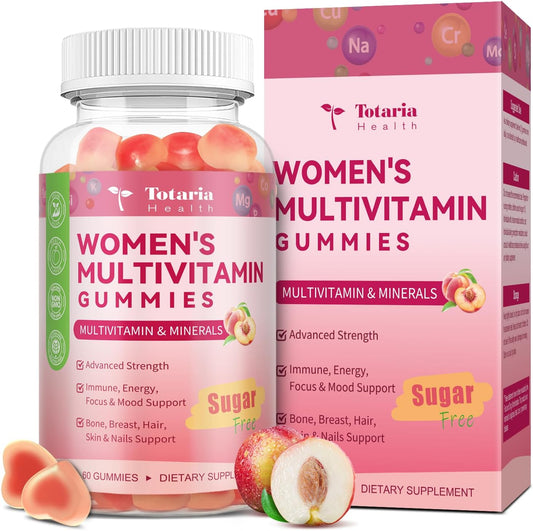 Totaria Gomitas multivitamínicas sin azúcar para mujeres mayores de...