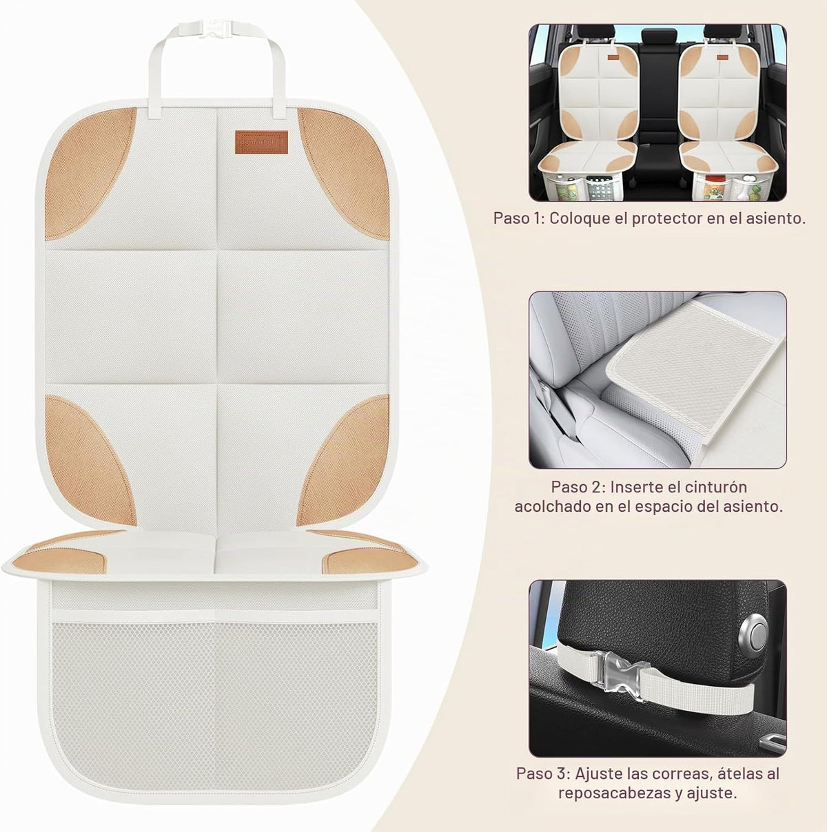 SMART ELF Protector de Asiento de Automóvil, Paquete de 2 Protector...