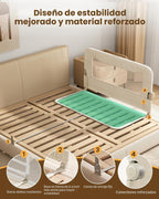 GrowthFun Riel de cama plegable para niños pequeños, marco y conect...