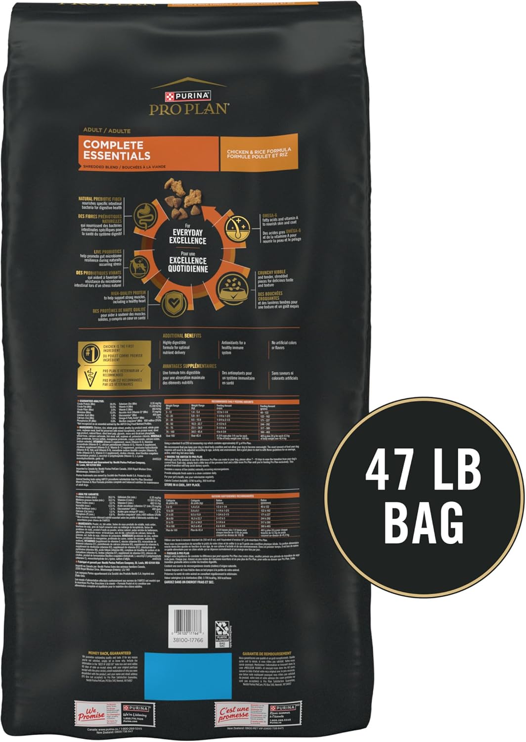 Purina Pro Plan Complete Essentials - Alimento seco para perros con...