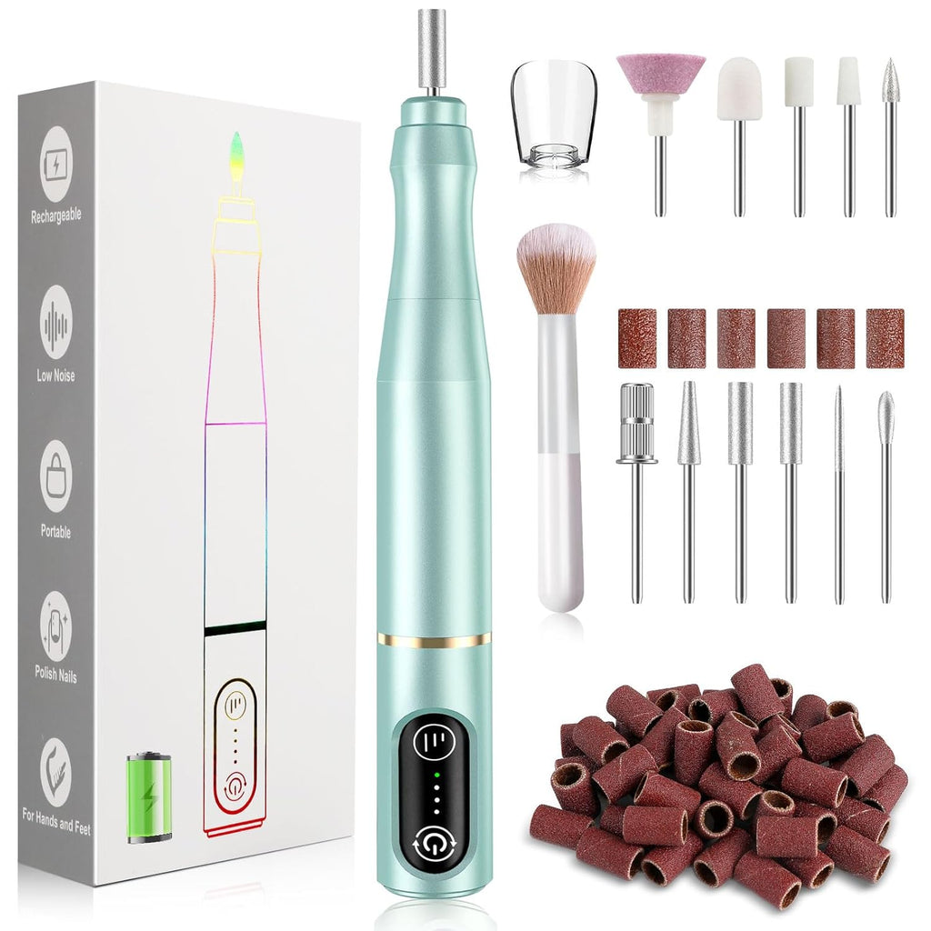 TUOBEO Kit de lima eléctrico recargable para uñas, removedor de esm...
