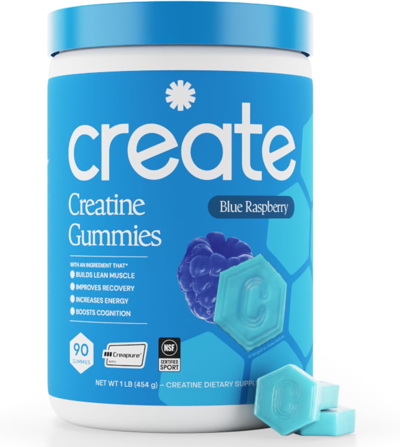 Create Gomitas de monohidrato de creatina para hombres y mujeres, a...
