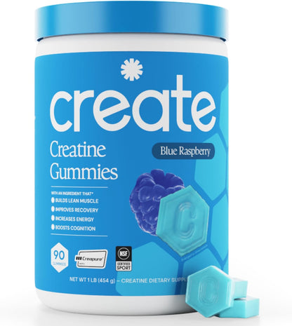 Create Gomitas de monohidrato de creatina para hombres y mujeres, a...