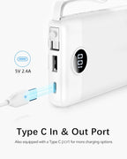 VRURC Cargador Portátil Power Bank, Paquete de Batería Esencial de...