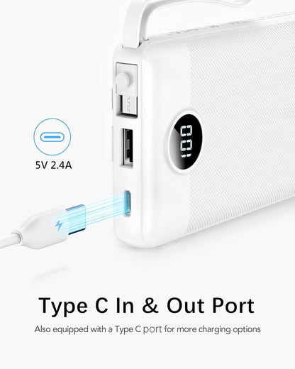 VRURC Cargador Portátil Power Bank, Paquete de Batería Esencial de...