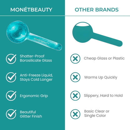 MonétBeauty Globos de Hielo para la Cara, Seguros para el Congelado...
